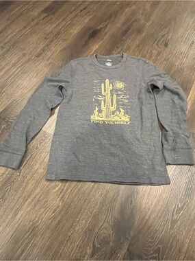 Sonoma Charcoal Ribbed Thermal Long Sleeve Top